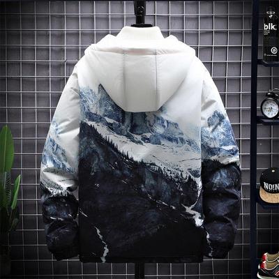 Зимняя куртка Мужская куртка Молодежная мужская повседневная теплая хлопковая куртка с капюшоном