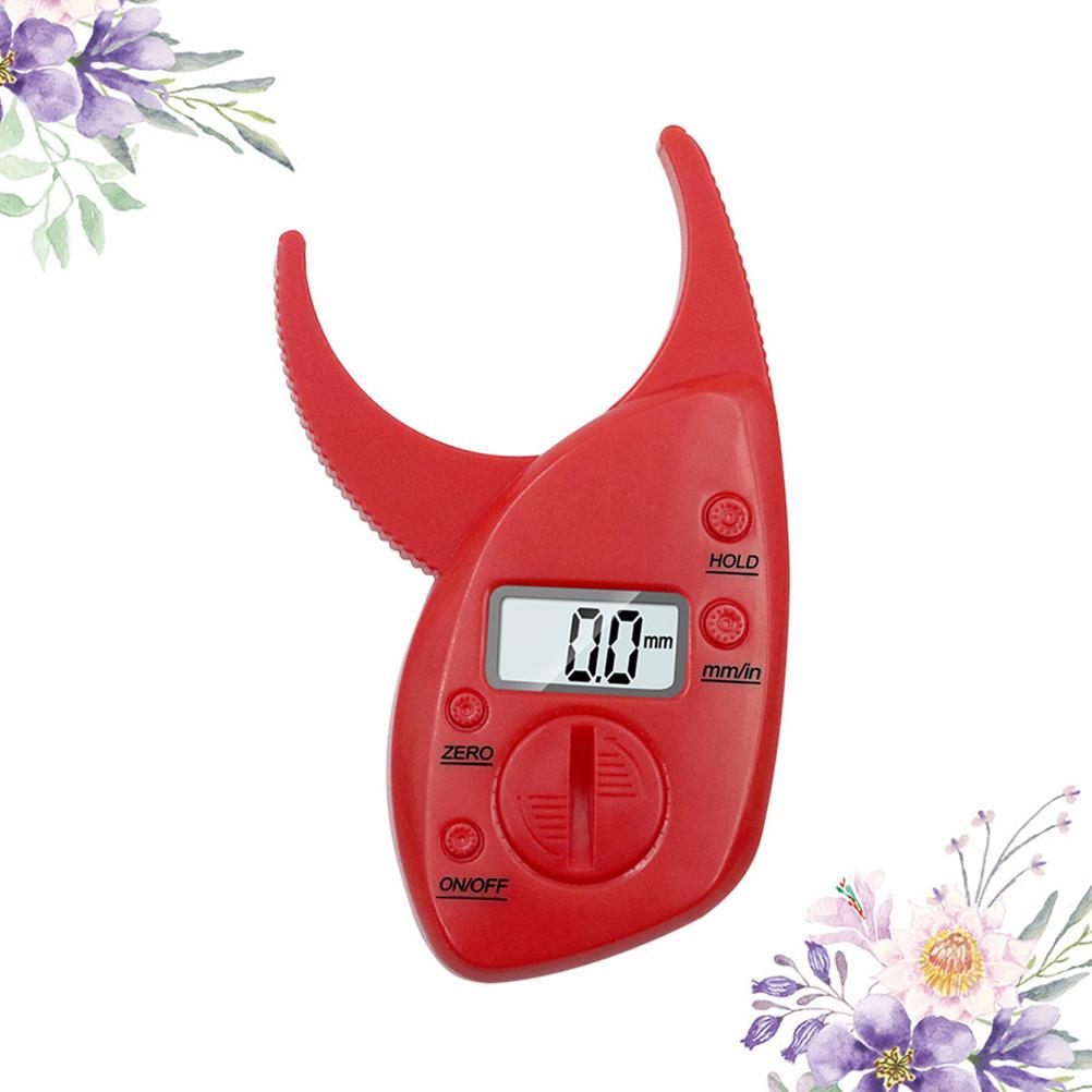 Body Caliper Clip Red Lcd Display Measuring Tool Portable Fitness Fat Analyzer For Accurate Fat Analysis Health Care
