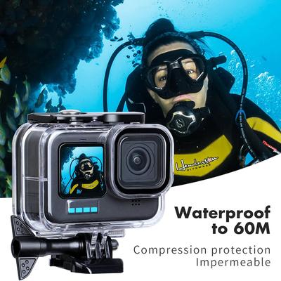 Водонепроницаемый чехол 60 м для GoPro Hero 13 12 11 10 9, корпус для подводной съемки, чехол для дайвинга для Go Pro Hero 9 10 11 12 13, аксессуары