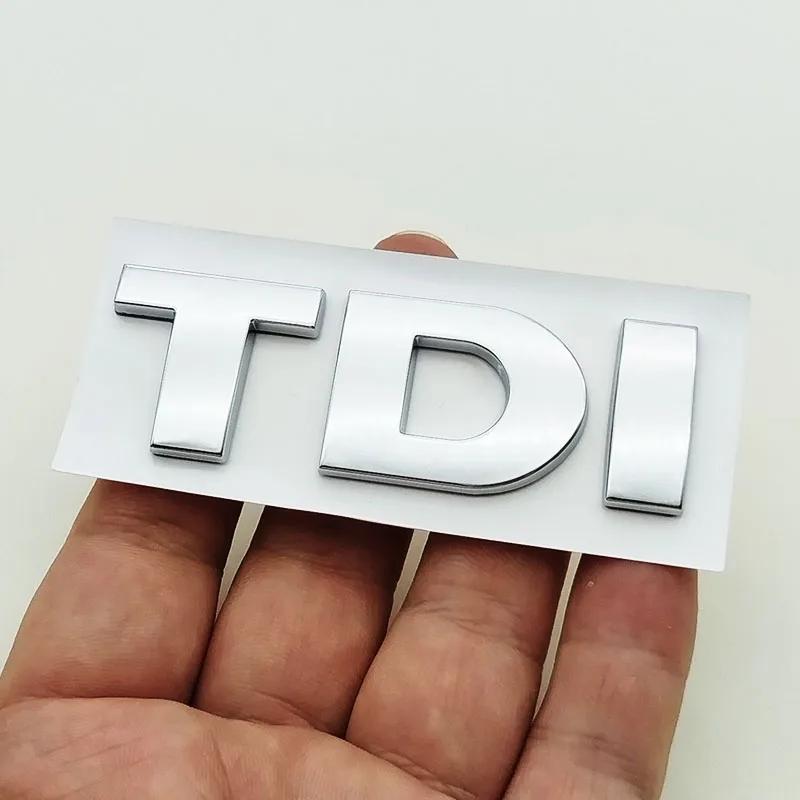 RUNTB1 3D ABS Black Logo TDI Emblem Letters Car Rear Trunk Badge Sticker for VW Volkswagen Polo Golf 4 5 6 7 Touran Passat Accessories