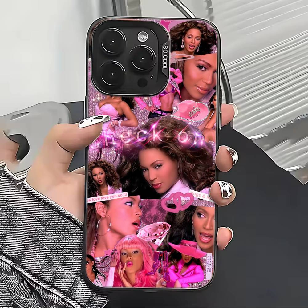 Singer B-Beyonce Phone Case For iPhone 17,16,15,14,13,12,11 Plus,Pro Max,XS,Colored Silver Plated Inside Cover