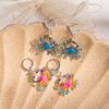 Zinc Zinc Alloy Crab Shape Drop Earrings Ethnic Style Gradient Crab Ear Buckle  Birthday Gift