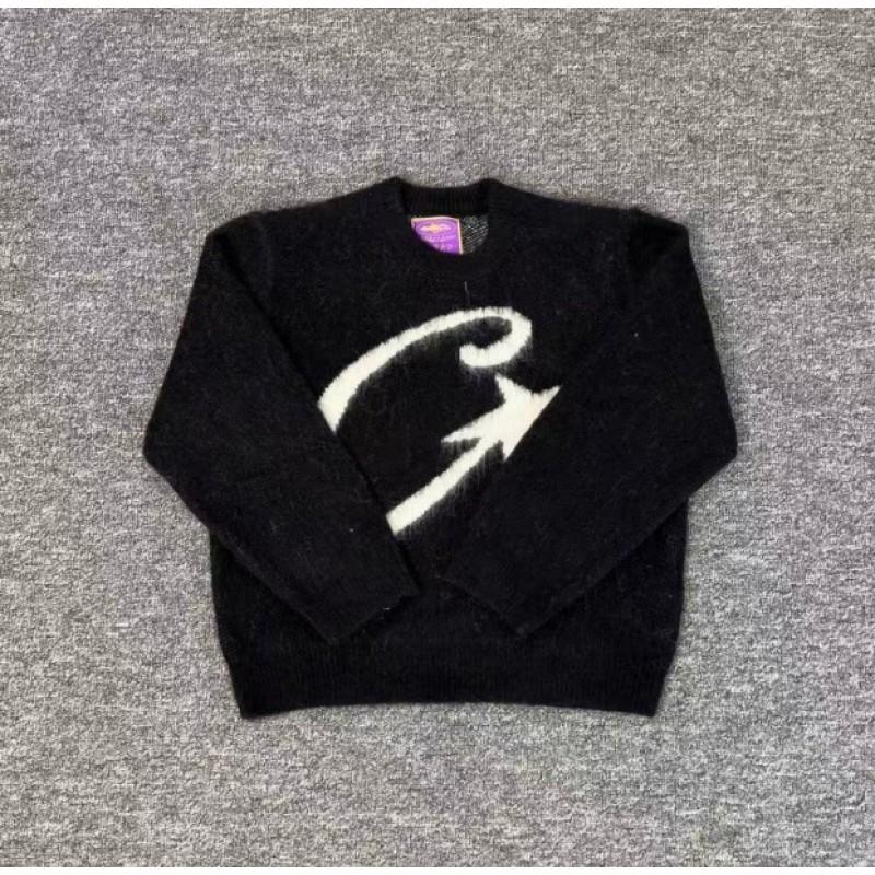 Corteiz Classic Ship Print Fleece Hoodie Sweatshirt Men Women Streetwear Loose Fit Casual Wear