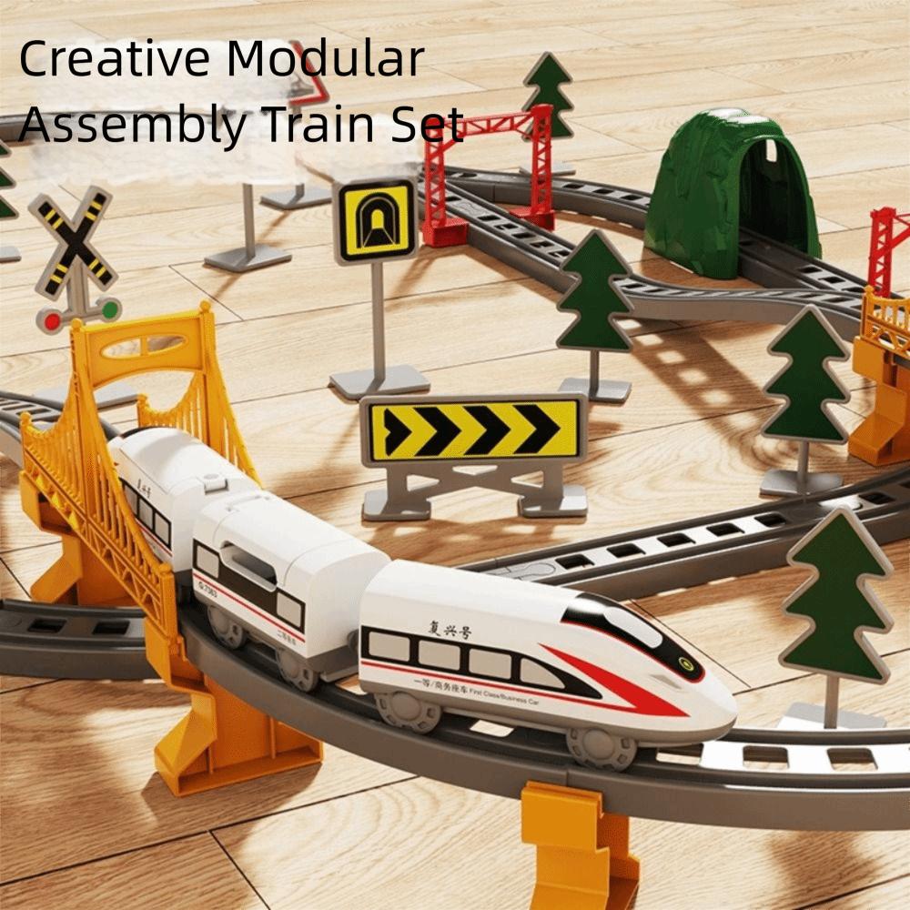 Assembling Design Electric Train Electric Powered Educational Model Set  Children's Toys