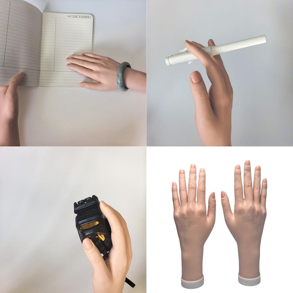 Реалистичная гибкая рука-манекен для практики маникюра, рука для практики нейл-арта, подставка для украшений и реквизит для фотосъемки