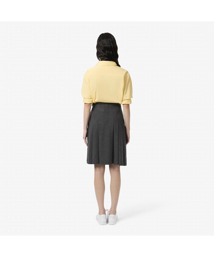 Lacoste Women'S Flannel Pleated Midi Skirt Jf5358-55N 050