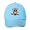Cute Big Eyed Owl Floral Branch Illustration Mesh Baseball Cap For Womens Unisex FeUnisex Beach Dad Hat Hip Hop
