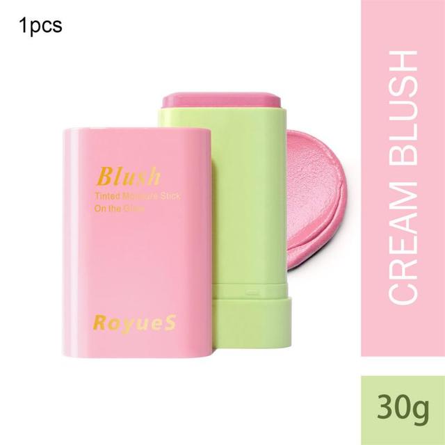 Multi-function Blush Stick Natural Cheek Face Rouge Blusher Cream Lasting High Color Rendering Brightening Skin Tone Waterproof