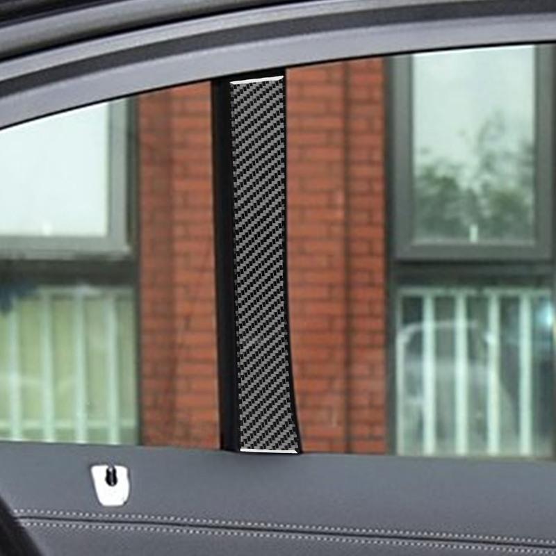 For BMW 7 Series G11 G12 2015- Real Carbon Fiber Sticker Rear window C-pillar Panel strip Car ide decorative Accessories