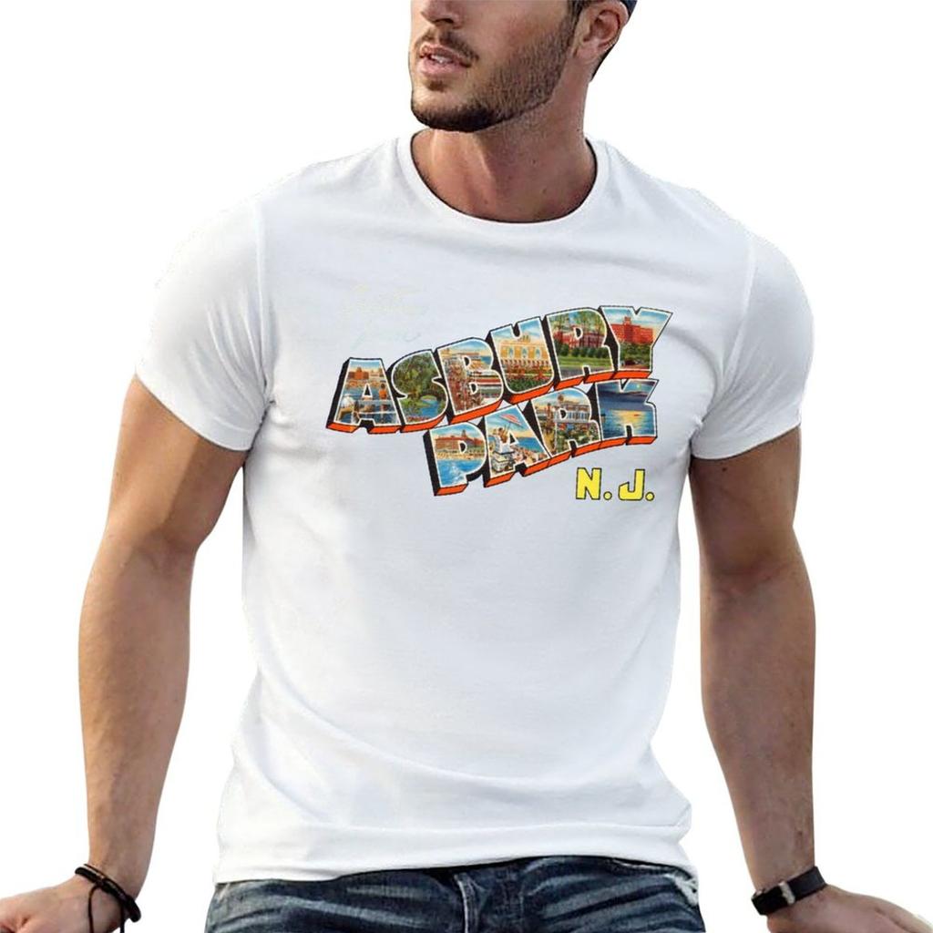 Greetings from Asbury Park New Jersey TShirt Graphic Print Short Sleeve TShirt