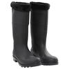 Rain Boots with Removable Socks Black Size 46 PVC