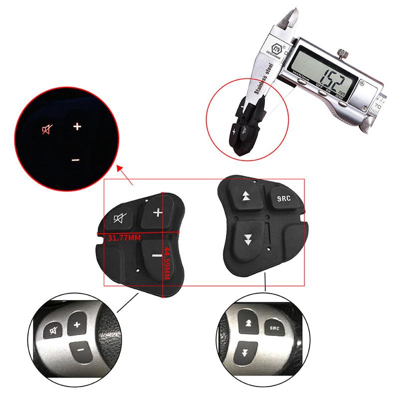 Fit For Alfa Romeo 147 156 166 GT Car Multi Function Push Rubber Steering Wheel Audio Button Car Interior Accessories