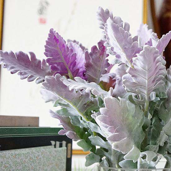 1шт искусственный Senecio Cineraria поддельные растения фото реквизит DIY домашний офис декор