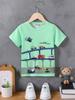 Майка для мальчиков Детская одежда для мальчиков Машина 3D-печать Детская летняя одежда Майка для девочек Футболки Топ с круглым вырезом Повседневная футболка Одежда для мальчиков