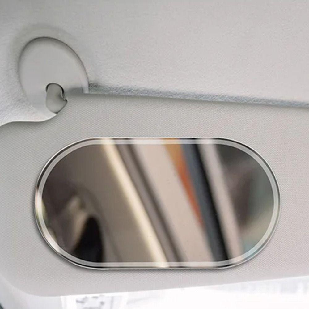 Portable Car Makeup Mirror Self-adhesive Auto Vanity Mirror Car Sun Visor Mirror Auto Accessories