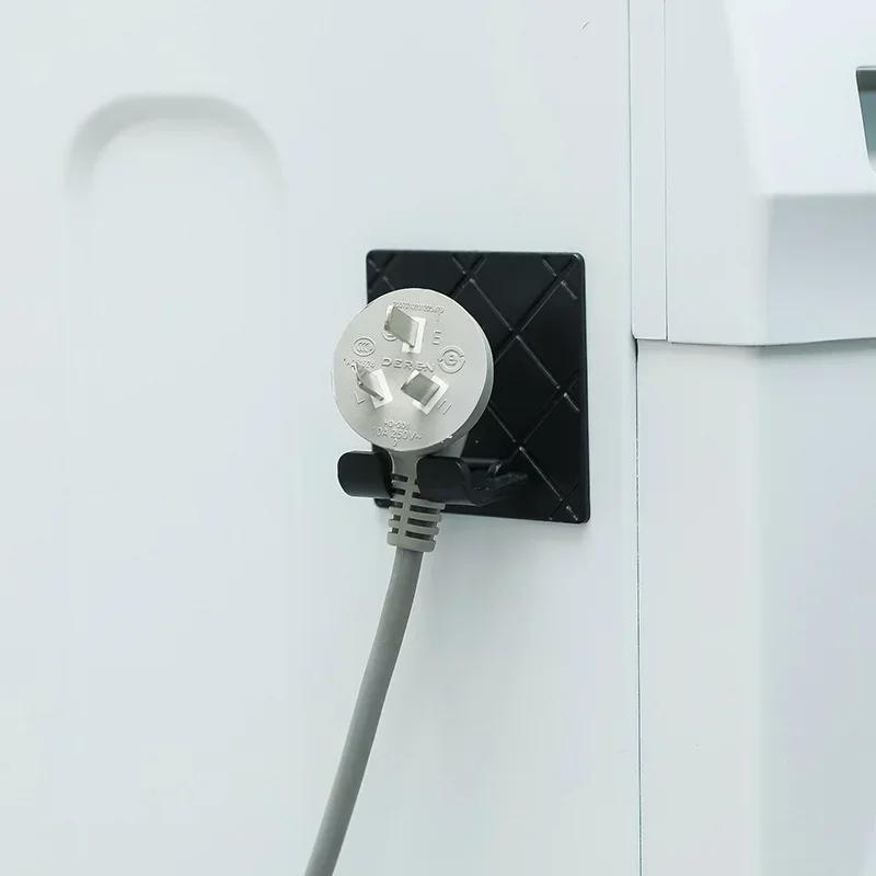 Hook Plug Wire Socket Holder Cable Organizer for Living Room Study Kitchen Toilet Laundry Room Office Desk Power USB Hooks