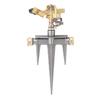 Garden Sprinkler 360 Degree Rotating 49FT Spray Distance Brass Nozzle NH 3 4 in Spike Base Sprinkler for Yard Orchard