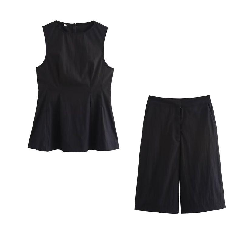 Kaslead New Arrival Women's Clothing Fashion Style Fashion Sleeveless Tops Shorts Suit 4437230 4437231