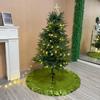 Holiday Tree Apron Soft Velvet Christmas Tree Skirt Velvet Ruffles Velvet Christmas Tree Skirt 48 Inch Holiday Decoration