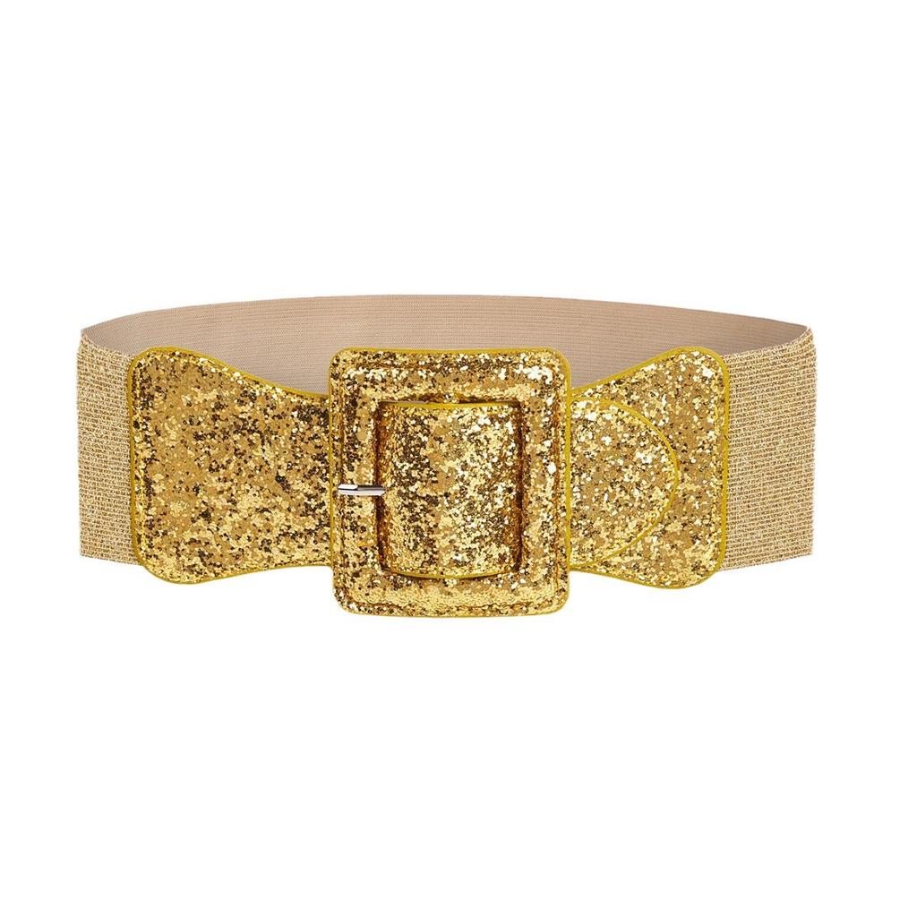 Пояс с квадратной пряжкой Grit, персонализированный пояс с рыбьей чешуей, эластичный пояс-кушак, женские аксессуары для платья