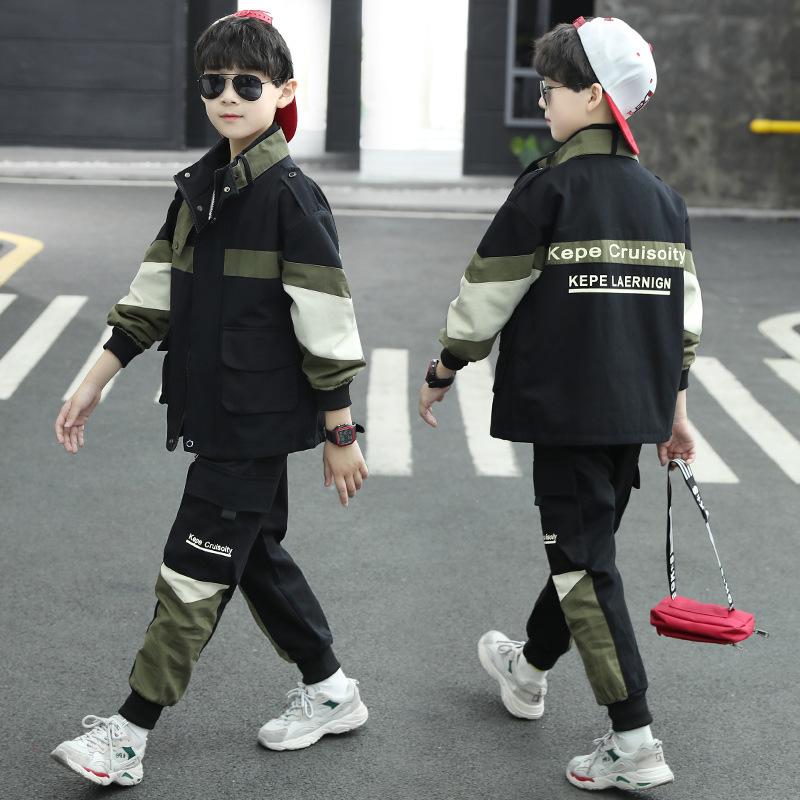 Костюм-пиджак для мальчиков, детская весенне-осенняя корейская версия красивого костюма-двойки для мальчиков