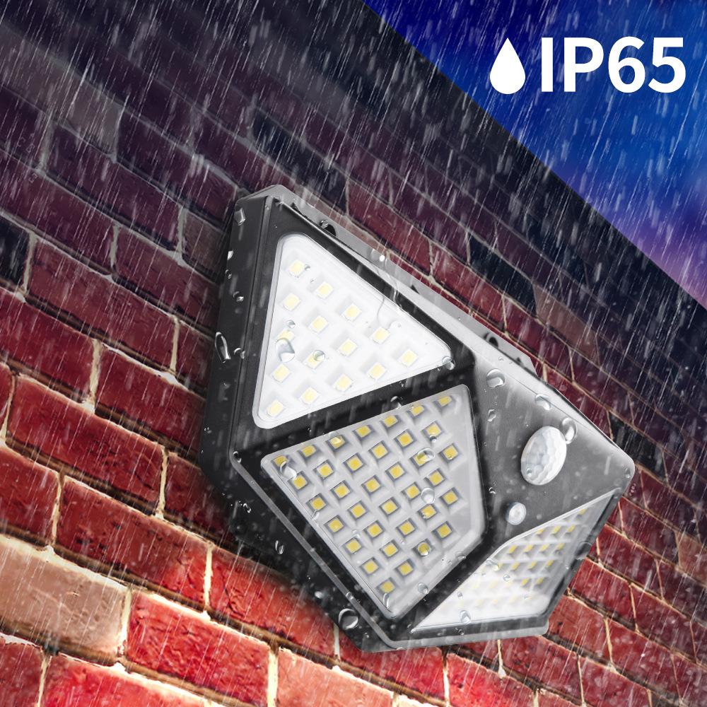 Solar 100 LED Motion-Sensor Outdoor Wall Light