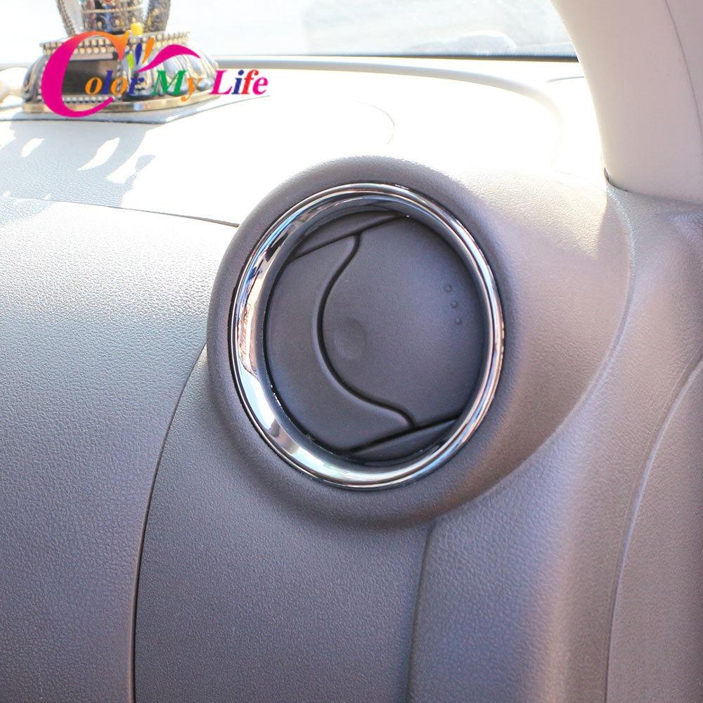 Для Nissan Versa Almera Latio 2012 2013 2014 2015 2016 2017 хромированная крышка вентиляционного отверстия A/C, отделка, наклейка для стайлинга автомобиля