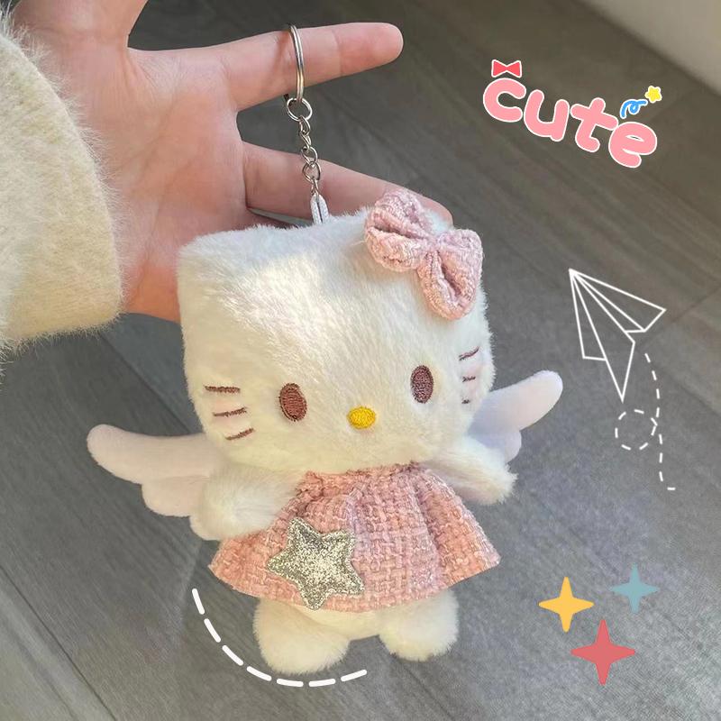 Плюшевые брелоки Hello Kitty Милые брелоки для сумок Брелоки Kitty Подвески для сумок Брелоки на телефон Украшения