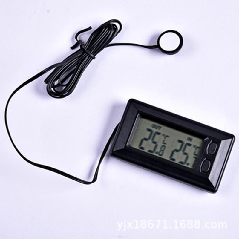 Car Thermometers Inside and Outside Tools Instrument LCD Digital Display Indoor Outdoor Thermometer Meter With 1.5m Cable