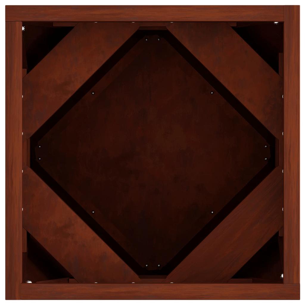 Plant Pot Set 2 pcs Rust Colored 30 x 30 x 30 cm Weatherproof Steel