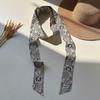 Cotton Oil Painting Scarf Thin Extended Long Ribbon Scarf Headband  Dressing Decoration