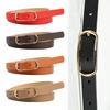 Women's Multi-Color Oval Buckle Thin Belt – Versatile and Stylish Dress Accessory