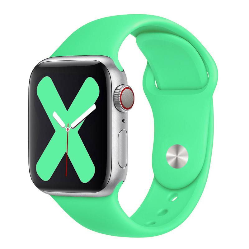 Ремешок для Apple Watch 44мм 45мм 40мм 41мм 42мм 46мм Спортивный силиконовый ремешок для смарт-часов Браслет iWatch Серии 10 9 8 11 SE 3