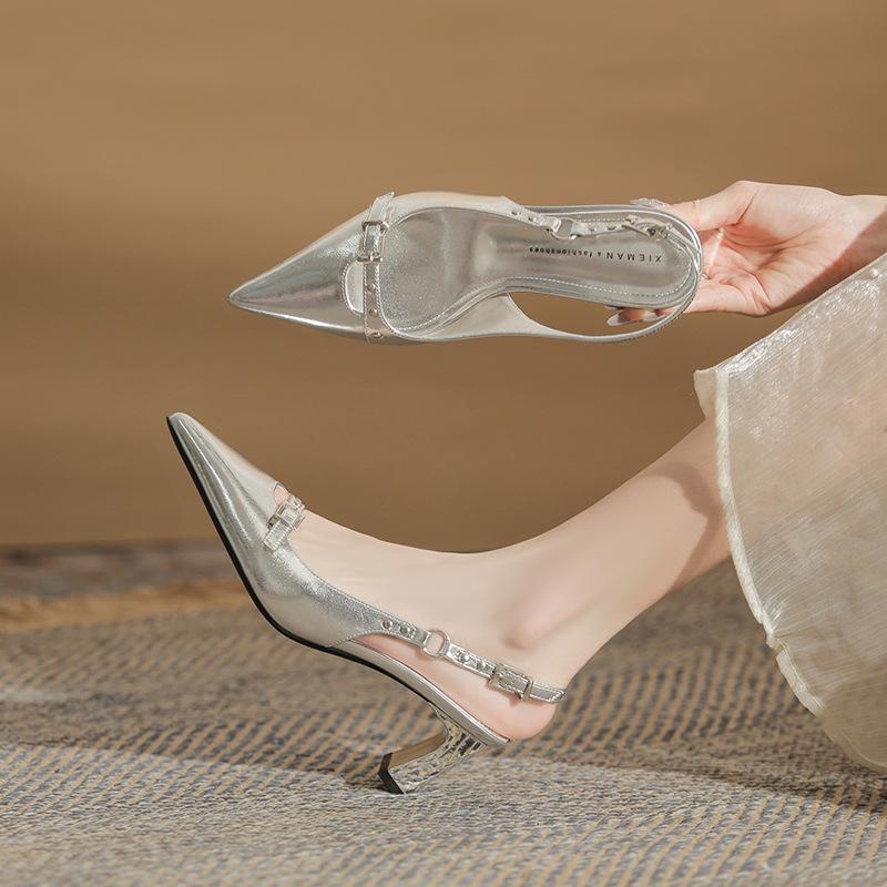 6702 Fashion fairy style thick heel comfortable women's shoes pointed front bag empty 2026 temperament new women's single shoes