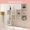 Shelf Storage Creative Wall Mounted Grid Rack Bedroom Nightstand Decorative