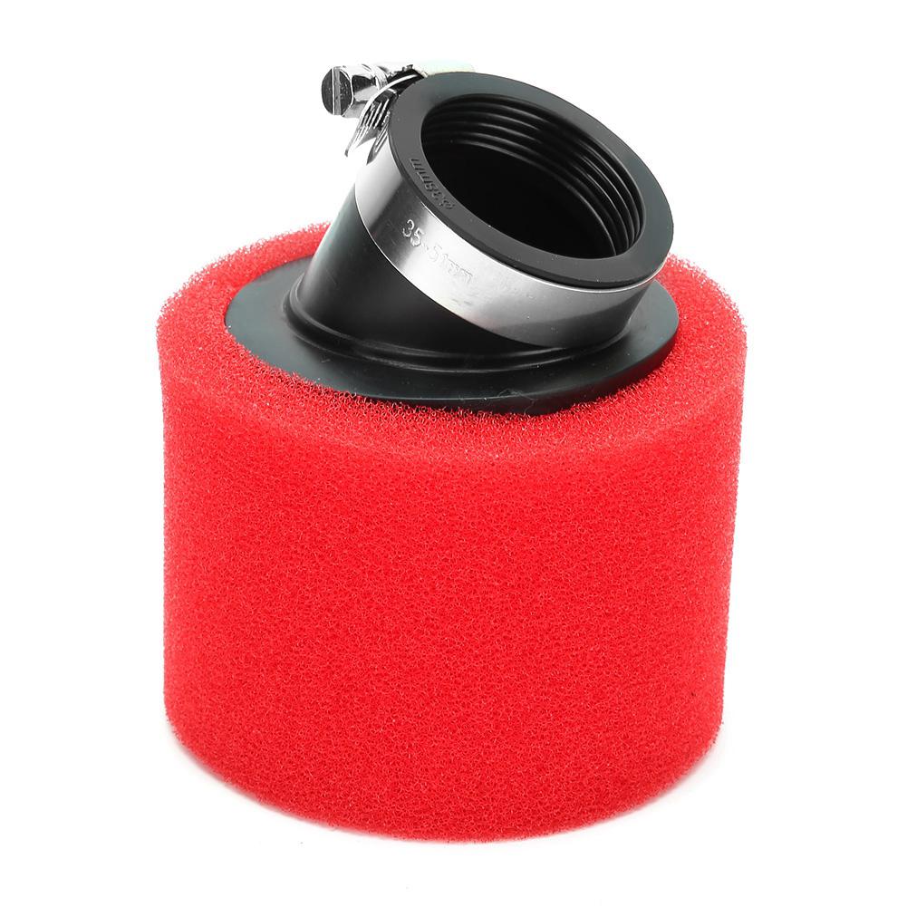 38mm 1.5in 45 degrees  Angled Foam Air Filter Capsule Cleaner for CRF50 XR50 CRF ATV PIT DIRT BIKE 110cc 125cc Red