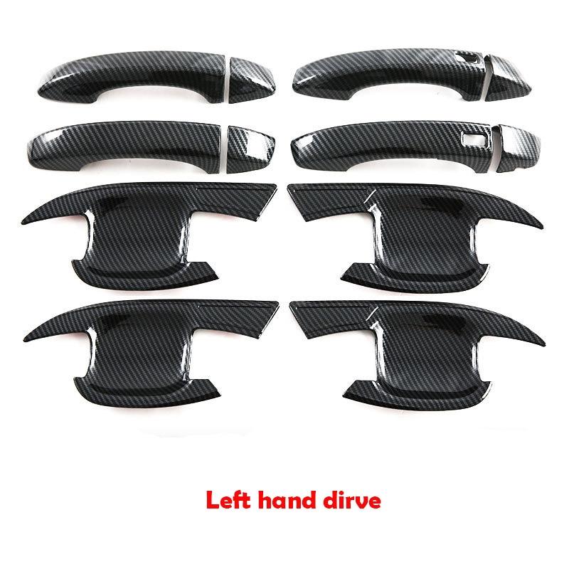 LHD RHD For MG HS 2018- ABS carbonfiber Car Door Pull Door knob Catch Door Handle Bowl Cap Decoration Cover Trim Accsesories