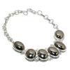 Natural Pyrite Agate Gemstone 925 Sterling Silver Jewelry Necklace 18" V0s73