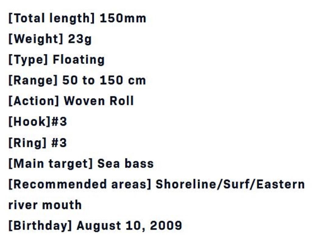 Ima Nabarone 150F Floating Lure X5498 (4388)