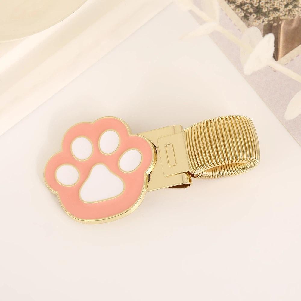 Securely Holds Cat Paw Pen Clip Durable Notebook Pen Holder Puppy Pen Clip with Spring  Student Use