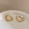 Большие геометрические U-образные трапециевидные серьги золотого цвета с гладкими каплями CCB для женщин, минимализм, гипербола, модные украшения для вечеринок