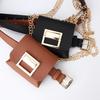 Fashion Womens Belt Chain Small Crossbody Bag With Detachable Strap For Casual And Formal Wear