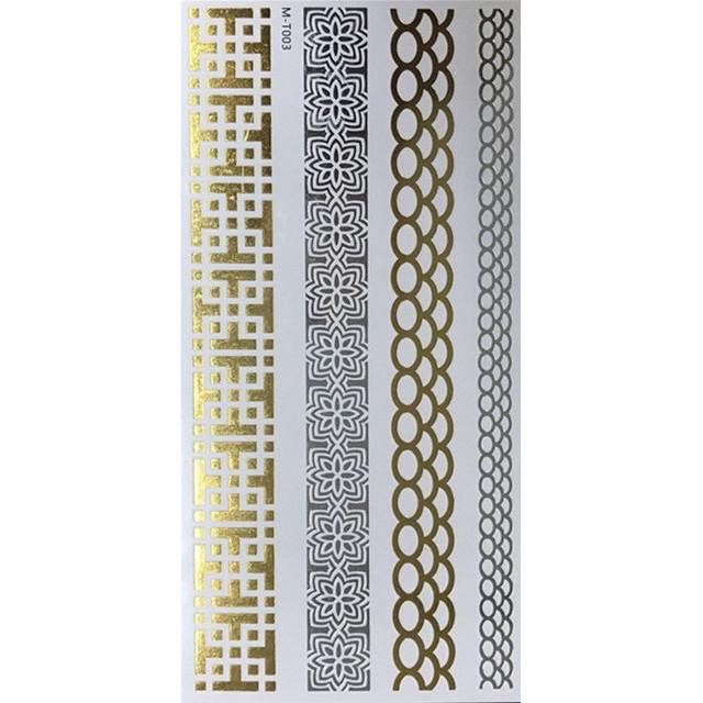 Metallic Gold Butterfly Tattoo Silver Waterproof Temporary Tattoos Stickers On The Body Women Men Boho Resort Style