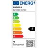 Philips, pack de 6 ampoules E27 LED transparentes 60W, blanc chaud