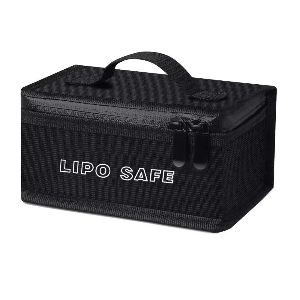 Waterproof Lipo Safety Bag Double Zipper Battery Storage Box Fireproof Protection