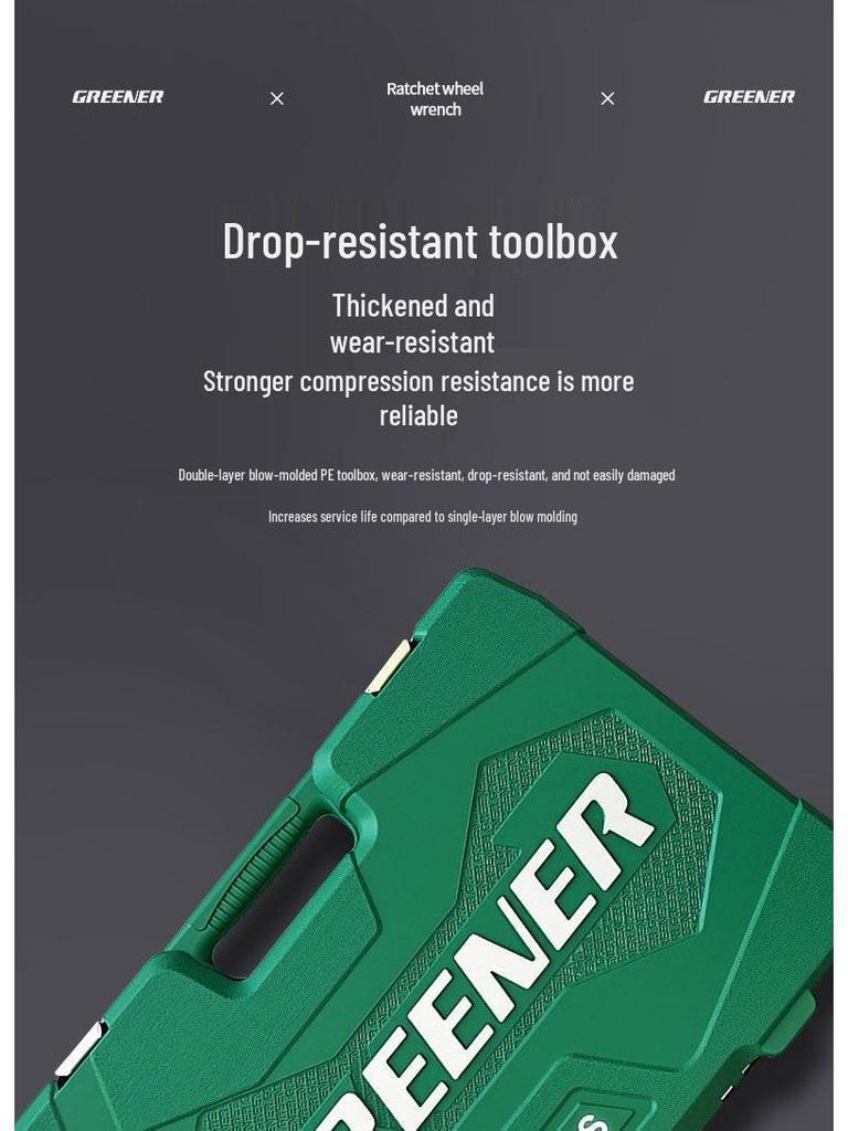 Многофункциональный набор инструментов для ремонта автомобиля с трещоточным гаечным ключом