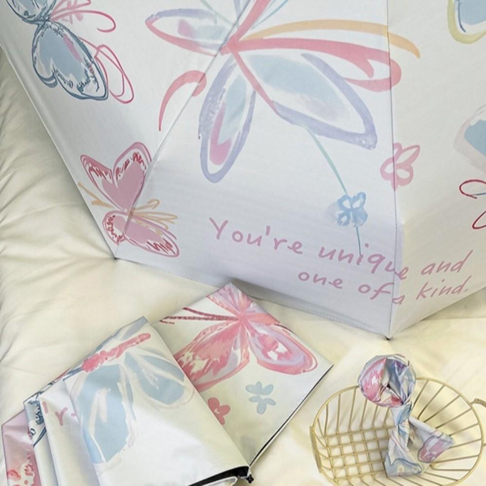 Защита от УФ Бабочка Дождевой Зонт Ветрозащитный Складной Солнцезащитный Зонт Женский