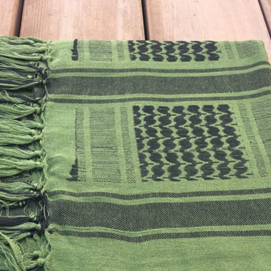 Women Scarf Thickened Palestine Keffiyeh Wide Tassel Printed Vintage Sunshade Decorative Neck Protection Unisex Soft Warm Shawl Four Season Scarf