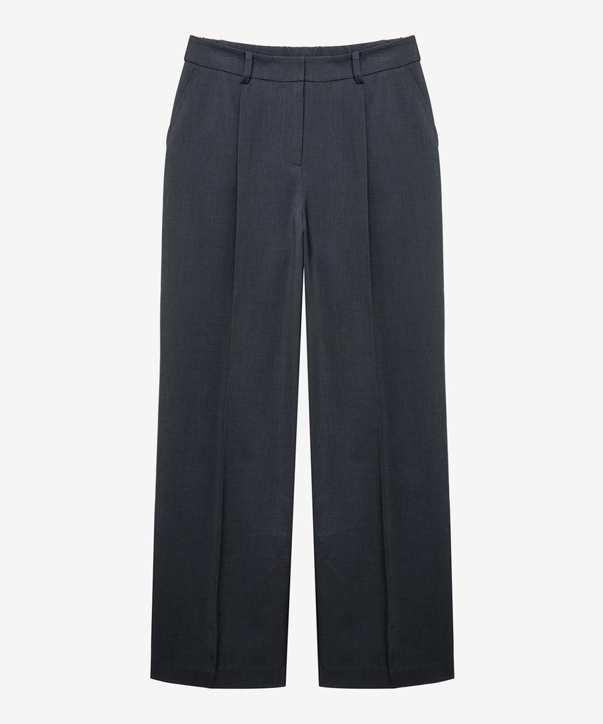 MIND BRIDGE WOMEN [W] Single-Pleat Wide Elastic Waist Slacks - 3 Colors