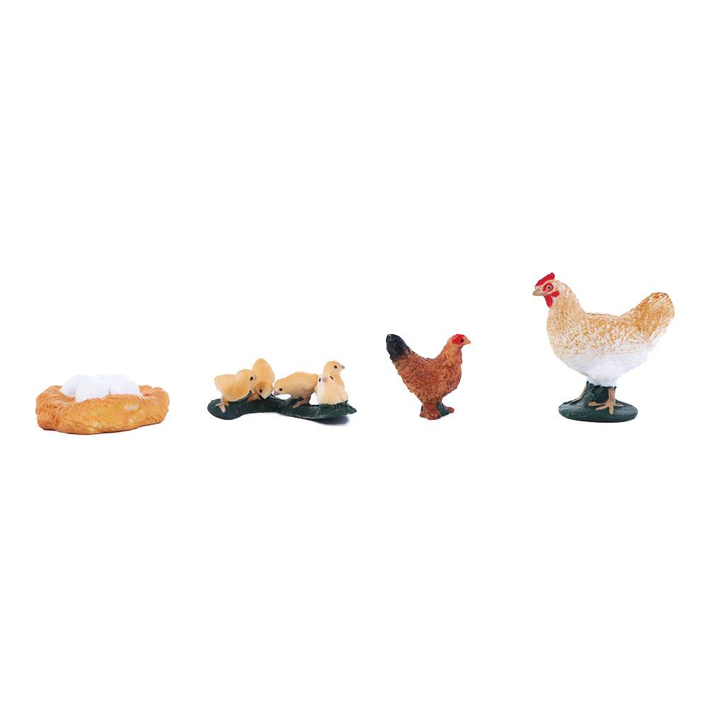 Hen Educational Toys Life Cycle Figures White Goose Cycle Duck Figurine Growth Cycle Simulation